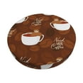 thumbnail image 1 of Kll Sloths Need More Coffee Round Bar Chair Cushion Cover 14 Inch,Bar Stool Protector With Elastic, Soft Washable, 1 of 7