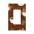 thumbnail image 1 of Kll Sloths Need More Coffee Wall Plate,Gloss Finish,Standard Size 1 - 5" X 3", Polycarbonate Thermoplastic,Electric Receptacle Plug Covers, 1 of 8