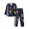 thumbnail image 1 of Kll Solar System Temperatures Diagram Sleepwear Mens Flannel Pajamas,Long Cotton Pj Set, 1 of 9