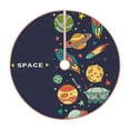 thumbnail image 1 of Kll Space Christmas Tree Skirt 48",Party Decorations Farmhouse For Christmas Decorations Holiday Party, 1 of 8