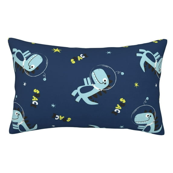 Kll Space Dinosaur Pillow Covers Envelope Closure,Super Soft And Cozy Fuzzy Fleece Pillow Case Cover 16"X24"