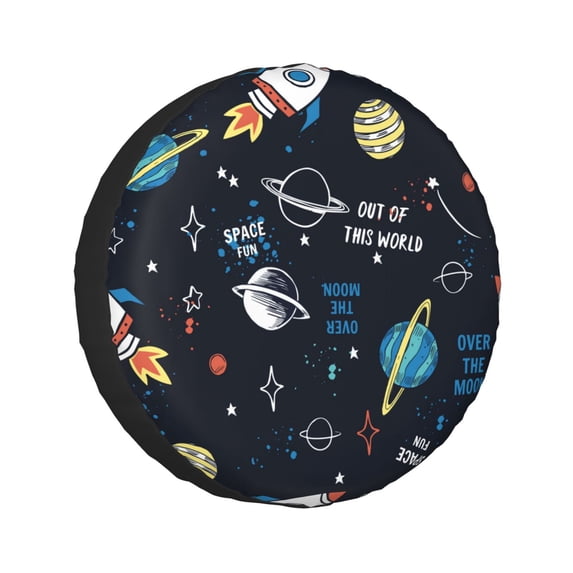Kll Space Tire Cover,Universal Wheel Tire Cover For Trailer, Rv, Suv, Truck,Camper And Many Vehicle,(16 Inch)