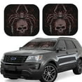 thumbnail image 1 of Kll Spider With Skull Windshield Sun Shade 2-Piece Foldable Car Front Window Sunshade For Most Sedans Suv Truck- Medium, 1 of 7