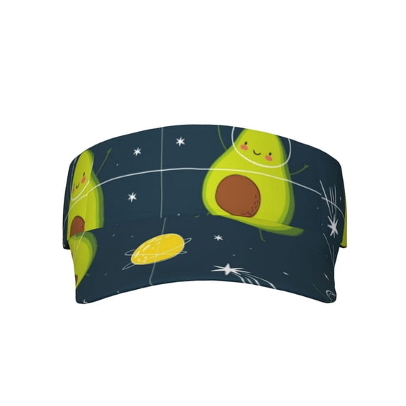 Kll Sport Sun Visor Hats Ball Caps Empty Top Baseball Sun Cap For Men Women-Avocado In Space