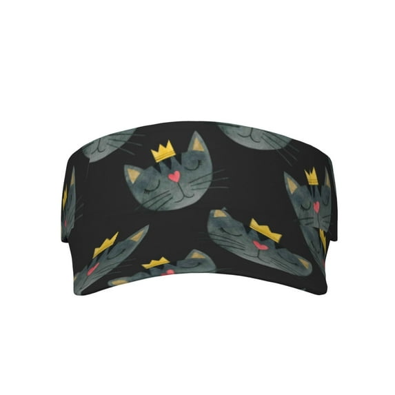 Kll Sport Sun Visor Hats Ball Caps Empty Top Baseball Sun Cap For Men Women-Faces Of The Cat