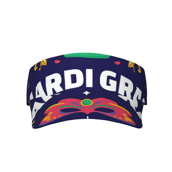 Kll Sport Sun Visor Hats Ball Caps Empty Top Baseball Sun Cap For Men Women-Happy Mardi Gras