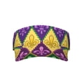 thumbnail image 1 of Kll Sport Sun Visor Hats Ball Caps Empty Top Baseball Sun Cap For Men Women-Mardi Gras4, 1 of 8