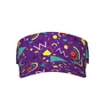 thumbnail image 1 of Kll Sport Sun Visor Hats Ball Caps Empty Top Baseball Sun Cap For Men Women-Retro 80s Style, 1 of 8