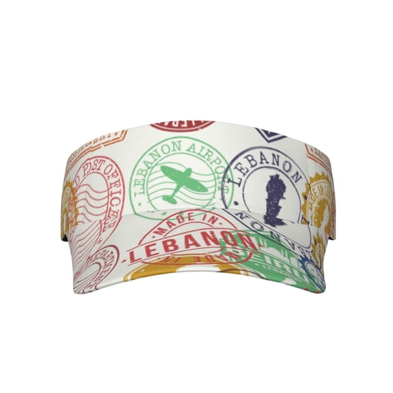 Kll Sport Sun Visor Hats Ball Caps Empty Top Baseball Sun Cap For Men Women-Travel Stamp