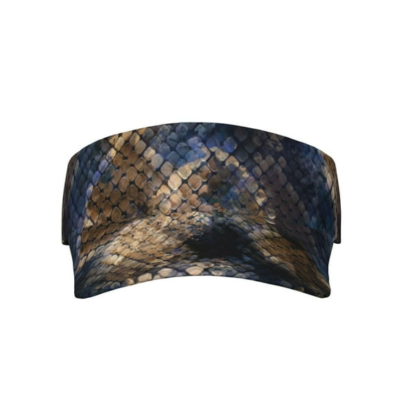 Kll Sport Sun Visor Hats Ball Caps Empty Top Baseball Sun Cap For Men Women-Watercolor Snake Skin