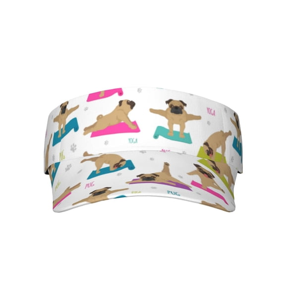 Kll Sport Sun Visor Hats Ball Caps Empty Top Baseball Sun Cap For Men Women-Yoga Dogs Poses