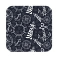 thumbnail image 1 of Kll Square Drink Coasters Set Of 4,Pu Leather Absorbent Coasters Set Decorative Coffee Cup Coasters Housewarming Gift For Home Decor-Anchor And Lighthouse, 1 of 9