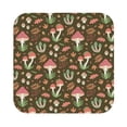 thumbnail image 1 of Kll Square Drink Coasters Set Of 4,Pu Leather Absorbent Coasters Set Decorative Coffee Cup Coasters Housewarming Gift For Home Decor-Mushrooms And Autumn, 1 of 9