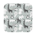 thumbnail image 1 of Kll Square Drink Coasters Set Of 4,Pu Leather Absorbent Coasters Set Decorative Coffee Cup Coasters Housewarming Gift For Home Decor-African Animals, 1 of 9