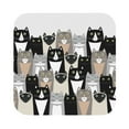 thumbnail image 1 of Kll Square Drink Coasters Set Of 4,Pu Leather Absorbent Coasters Set Decorative Coffee Cup Coasters Housewarming Gift For Home Decor-Colors Cats, 1 of 9