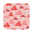 thumbnail image 1 of Kll Square Drink Coasters Set Of 4,Pu Leather Absorbent Coasters Set Decorative Coffee Cup Coasters Housewarming Gift For Home Decor-Cute Mushroom1, 1 of 9