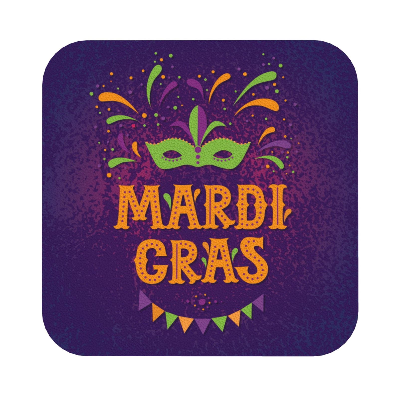 Kll Square Drink Coasters Set Of 4,Pu Leather Absorbent Coasters Set