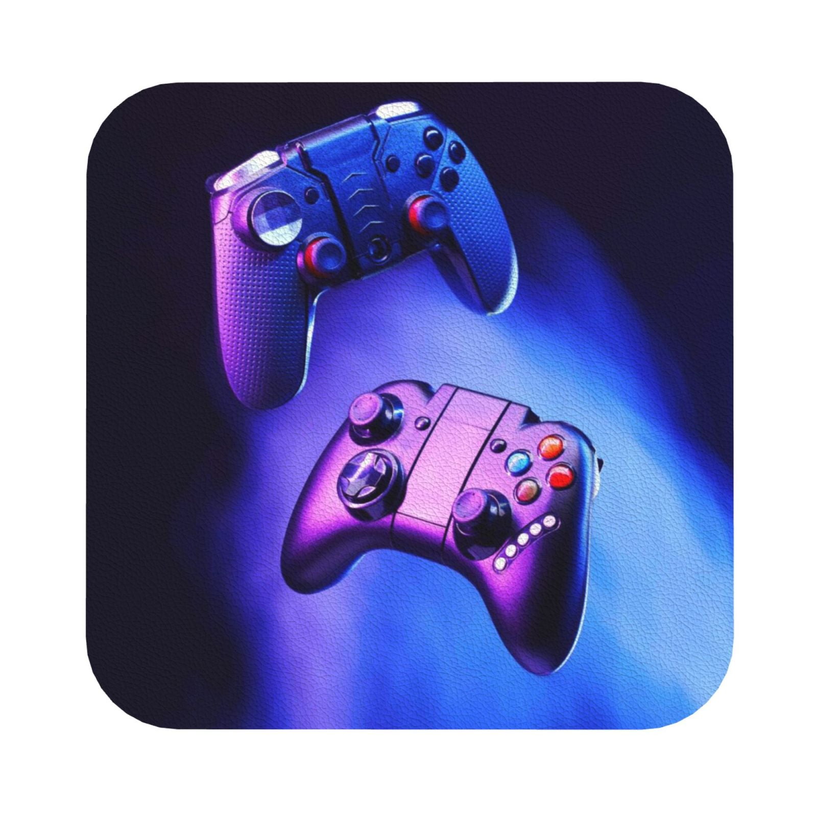 Kll Square Drink Coasters Set Of 4,Pu Leather Absorbent Coasters Set