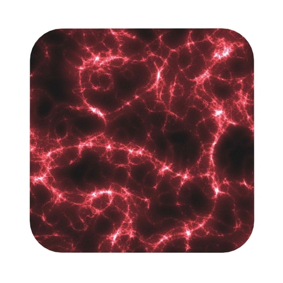 Kll Square Drink Coasters Set Of 4,Pu Leather Absorbent Coasters Set Decorative Coffee Cup Coasters Housewarming Gift For Home Decor-Red Line