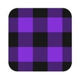 thumbnail image 1 of Kll Square Drink Coasters Set Of 4,Pu Leather Absorbent Coasters Set Decorative Coffee Cup Coasters Housewarming Gift For Home Decor-Purple Buffalo Plaid, 1 of 9