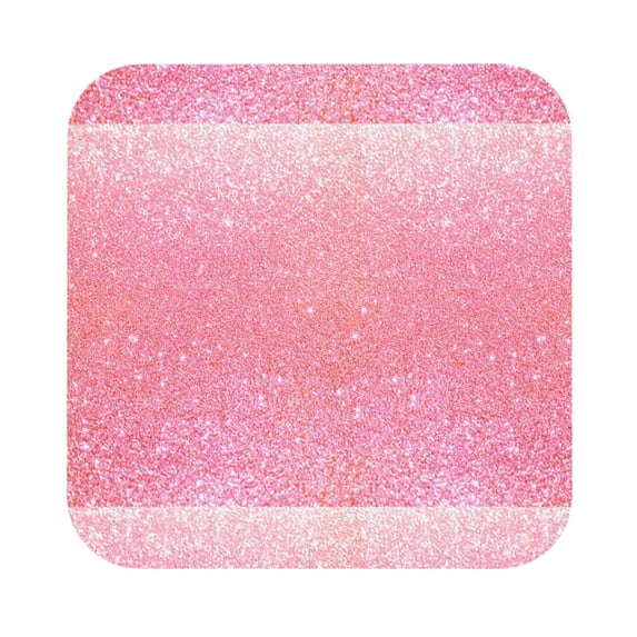 Kll Square Drink Coasters Set Of 4,Pu Leather Absorbent Coasters Set Decorative Coffee Cup Coasters Housewarming Gift For Home Decor-Sparkly Pink Glitter