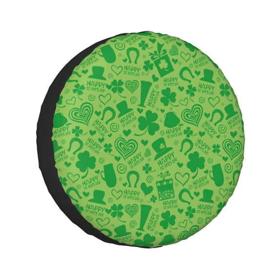 Kll St Patrick'S Day Tire Cover,Universal Wheel Tire Cover For Trailer, Rv, Suv, Truck,Camper And Many Vehicle,(15 Inch)