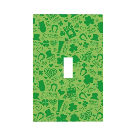 Kll St Patrick'S Day Wall Plate,Gloss Finish,Standard Size 1 - 5" X 3", Polycarbonate Thermoplastic,Electric Receptacle Plug Covers
