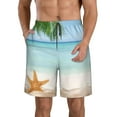 thumbnail image 1 of Kll Starfish In Beach Men'S Casual Summer Beach Shorts Hawaiian Shorts With Pockets-Xx-Large, 1 of 9