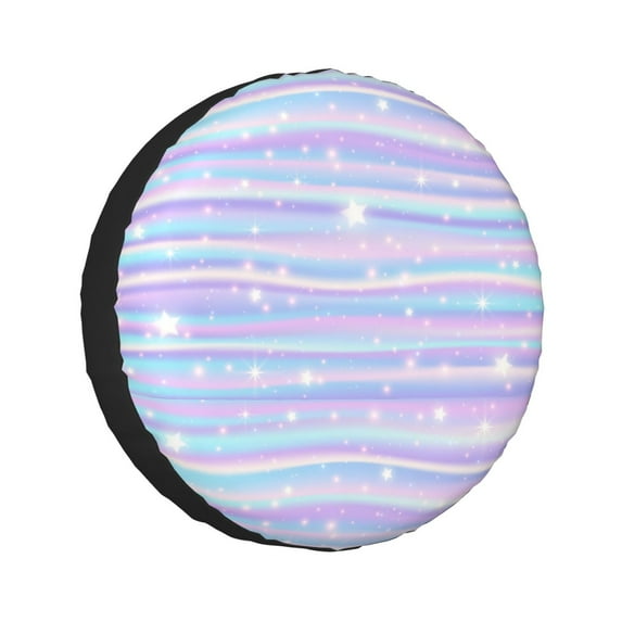 Kll Striped Gradient Tire Cover,Universal Wheel Tire Cover For Trailer, Rv, Suv, Truck,Camper And Many Vehicle,(17 Inch)