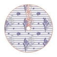 thumbnail image 1 of Kll Stripes And Sprigs Of Lavender Christmas Tree Skirt 30",Party Decorations Farmhouse For Christmas Decorations Holiday Party, 1 of 8
