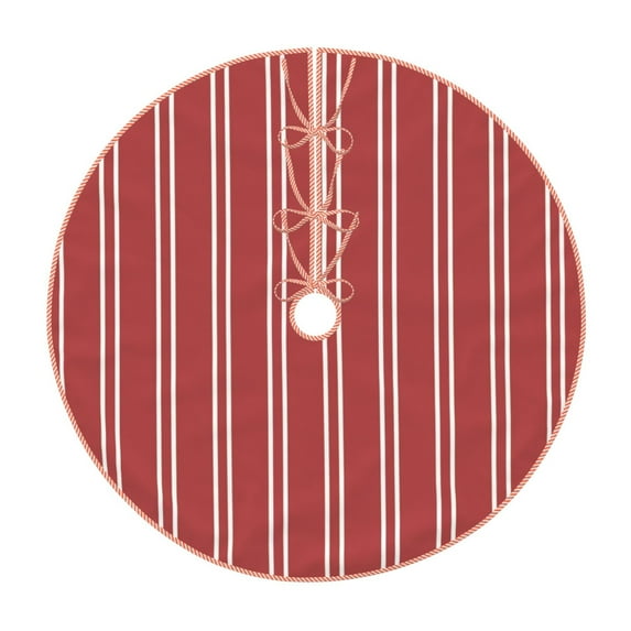Kll Stripes Red White Christmas Tree Skirt 48",Party Decorations Farmhouse For Christmas Decorations Holiday Party
