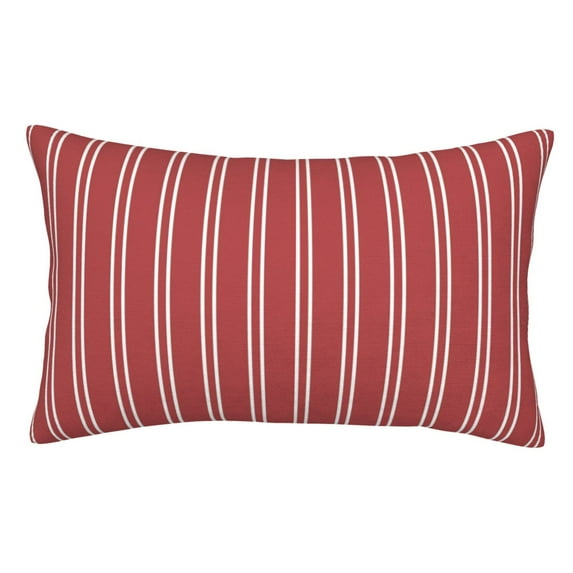 Kll Stripes Red White Pillow Covers Envelope Closure,Super Soft And Cozy Fuzzy Fleece Pillow Case Cover 16"X24"