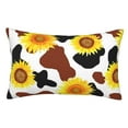 thumbnail image 1 of Kll Sunflower Cow Pillow Covers Envelope Closure,Super Soft And Cozy Fuzzy Fleece Pillow Case Cover 20"X30", 1 of 9