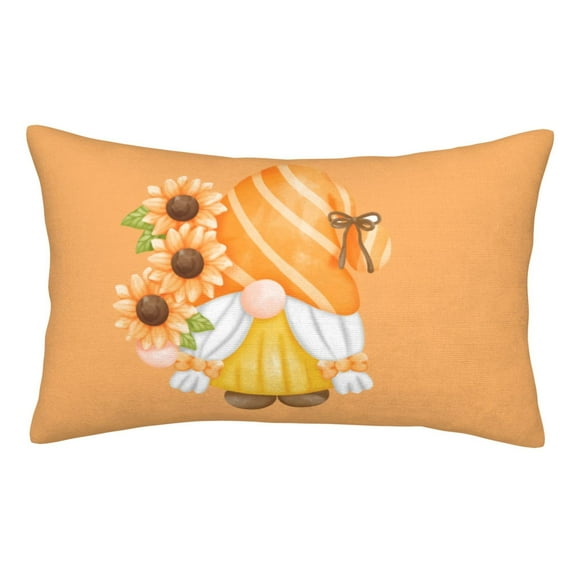 Kll Sunflower Gnomes Pillow Covers Envelope Closure,Super Soft And Cozy Fuzzy Fleece Pillow Case Cover 16"X24"