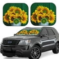 thumbnail image 1 of Kll Sunflowers In Bucket Windshield Sun Shade 2-Piece Foldable Car Front Window Sunshade For Most Sedans Suv Truck - Auto Sun Blocker Visor Protector Blocks Max Uv Rays - Large, 1 of 1