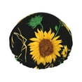 thumbnail image 1 of Kll Sunflowers Pattern Shower Cap & Bath Cap For Women,Reversible Oversized Waterproof Shower Caps For All Hair Lengths,Elastic Reusable Bathing Hair Cap, 1 of 9