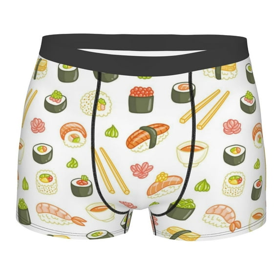 Kll Sushi And Rolls Men'S Cotton Boxer Briefs Underwear-X-Large