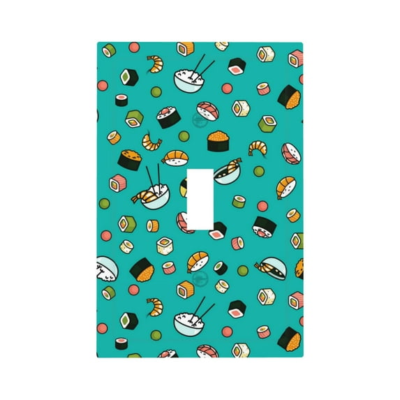 Kll Sushi Wall Plate,Gloss Finish,Standard Size 1 - 5" X 3", Polycarbonate Thermoplastic,Electric Receptacle Plug Covers