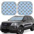 thumbnail image 1 of Kll Terrier Windshield Sun Shade 2-Piece Foldable Car Front Window Sunshade For Most Sedans Suv Truck - Auto Sun Blocker Visor Protector Blocks Max Uv Rays - Large, 1 of 7