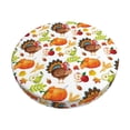 thumbnail image 1 of Kll Thanksgiving Turkey Round Bar Chair Cushion Cover 14 Inch,Bar Stool Protector With Elastic, Soft Washable, 1 of 7