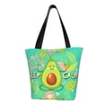 thumbnail image 1 of Kll Tote Bag For Women Avocado Keep Calm Print Shopping Grocery Reusable Bags For Office School Shopping Travel, 1 of 7