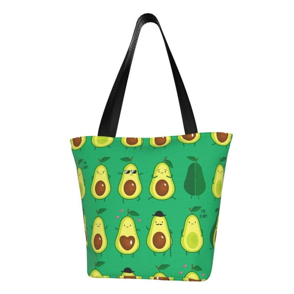 Kll Tote Bag For Women Cartoon Fruit 1 Print Shopping Grocery Reusable Bags For Office School Shopping Travel