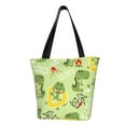 thumbnail image 1 of Kll Tote Bag For Women Cute Dinosaurs Cartoon,Barbecued Dinosaur Print Shopping Grocery Reusable Bags For Office School Shopping Travel, 1 of 7