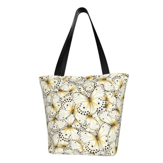 Kll Tote Bag For Women Different Butterflys Print Shopping Grocery Reusable Bags For Office School Shopping Travel