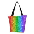 thumbnail image 1 of Kll Tote Bag For Women Glitter Rainbow Print Shopping Grocery Reusable Bags For Office School Shopping Travel, 1 of 8