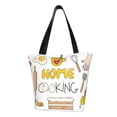 thumbnail image 1 of Kll Tote Bag For Women Home Cooking Print Shopping Grocery Reusable Bags For Office School Shopping Travel, 1 of 7