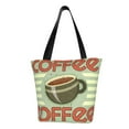 thumbnail image 1 of Kll Tote Bag For Women Retro Cover For Coffee Print Shopping Grocery Reusable Bags For Office School Shopping Travel, 1 of 7