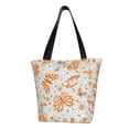 thumbnail image 1 of Kll Tote Bag For Women Retro Floral Butterfly Print Shopping Grocery Reusable Bags For Office School Shopping Travel, 1 of 7