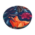 thumbnail image 1 of Kll Tropical Flower Round Bar Chair Cushion Cover 13 Inch,Bar Stool Protector With Elastic, Soft Washable, 1 of 7