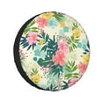 thumbnail image 1 of Kll Tropical Flowers Tire Cover,Universal Wheel Tire Cover For Trailer, Rv, Suv, Truck,Camper And Many Vehicle,(14 Inch), 1 of 7